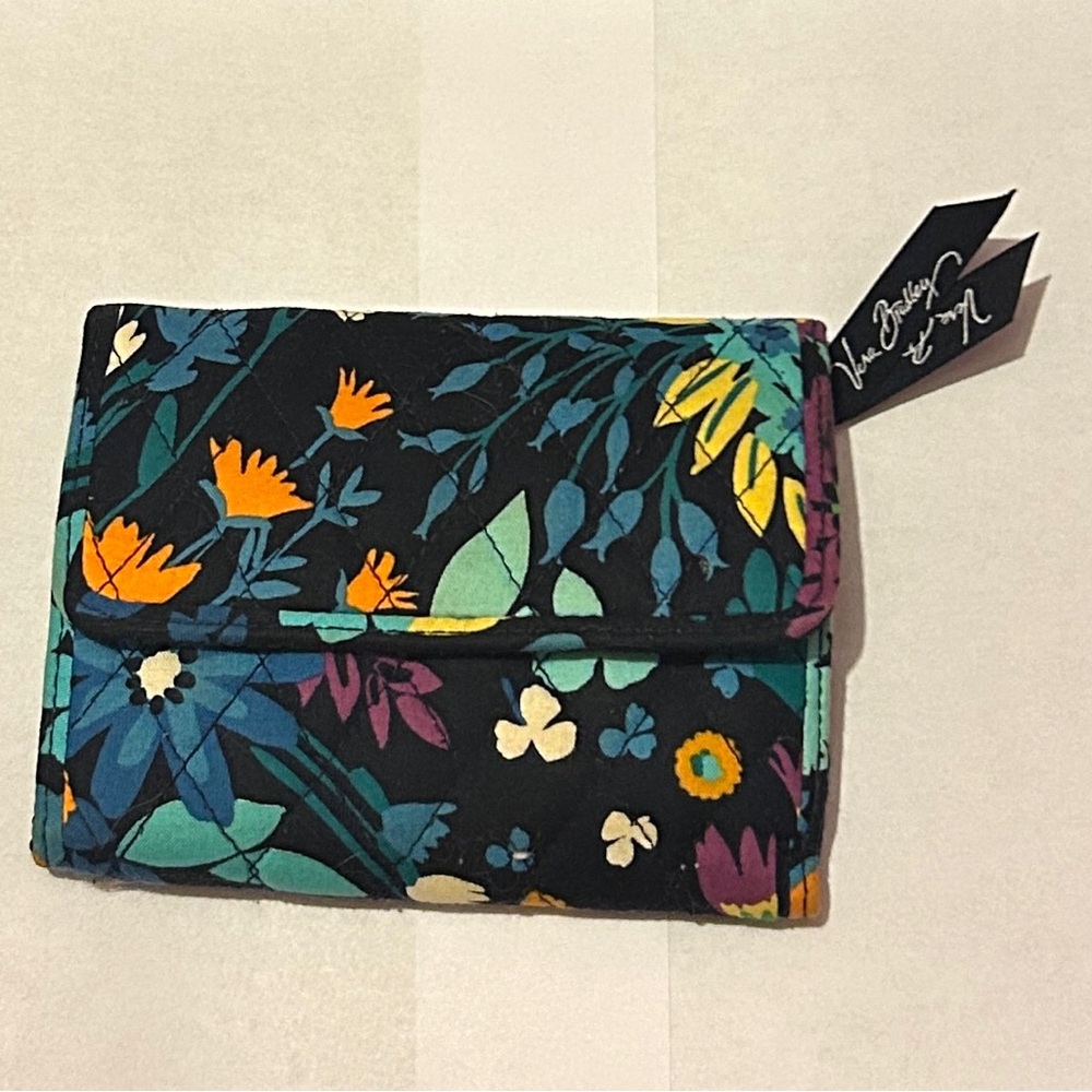Vera Bradley Midnight Blues Trifold Snap Wallet